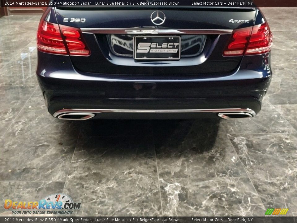 2014 Mercedes-Benz E 350 4Matic Sport Sedan Lunar Blue Metallic / Silk Beige/Espresso Brown Photo #3