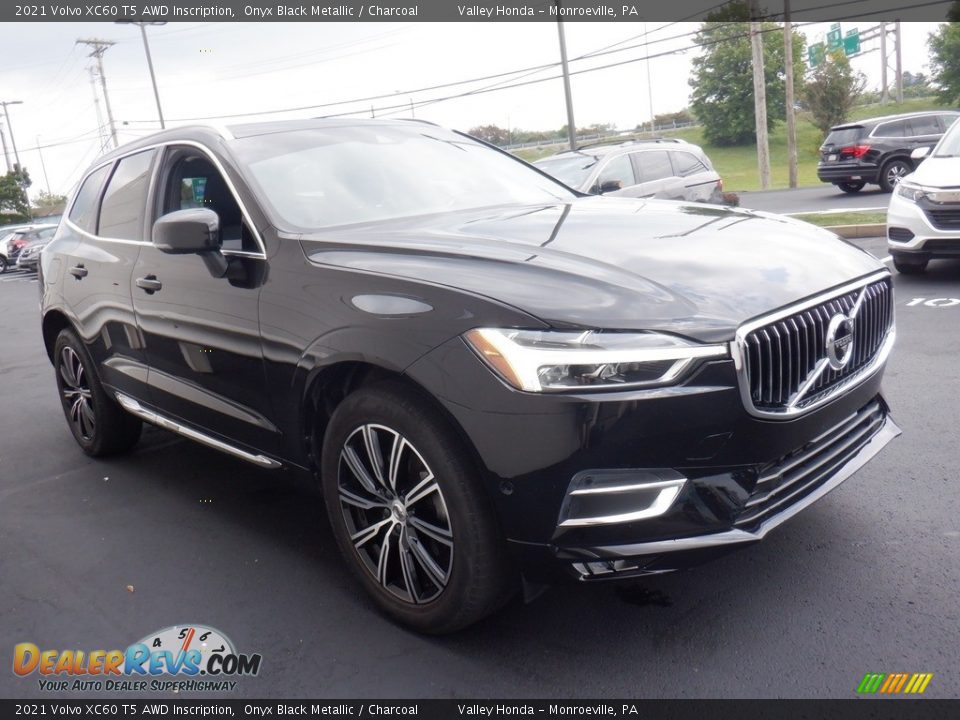 2021 Volvo XC60 T5 AWD Inscription Onyx Black Metallic / Charcoal Photo #5