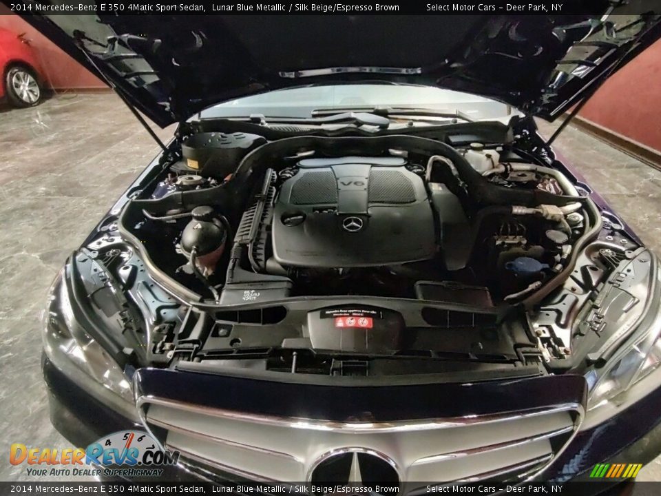 2014 Mercedes-Benz E 350 4Matic Sport Sedan Lunar Blue Metallic / Silk Beige/Espresso Brown Photo #10