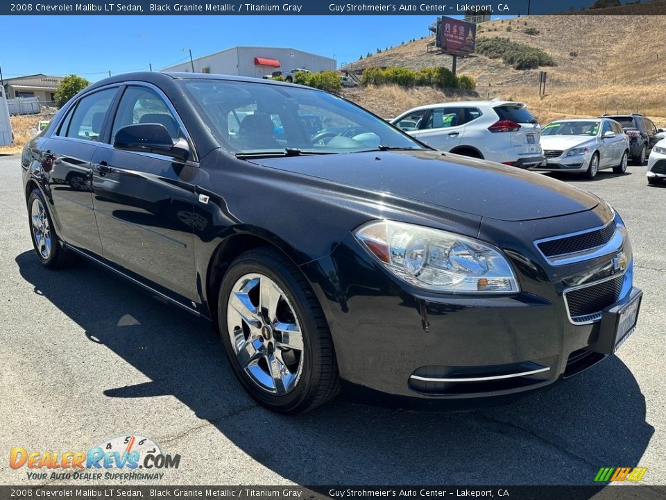 2008 Chevrolet Malibu LT Sedan Black Granite Metallic / Titanium Gray Photo #1