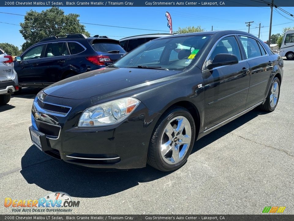 2008 Chevrolet Malibu LT Sedan Black Granite Metallic / Titanium Gray Photo #3