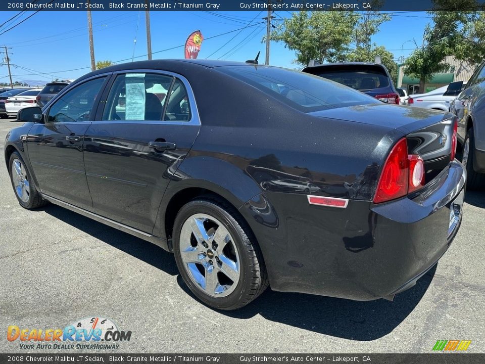 2008 Chevrolet Malibu LT Sedan Black Granite Metallic / Titanium Gray Photo #4