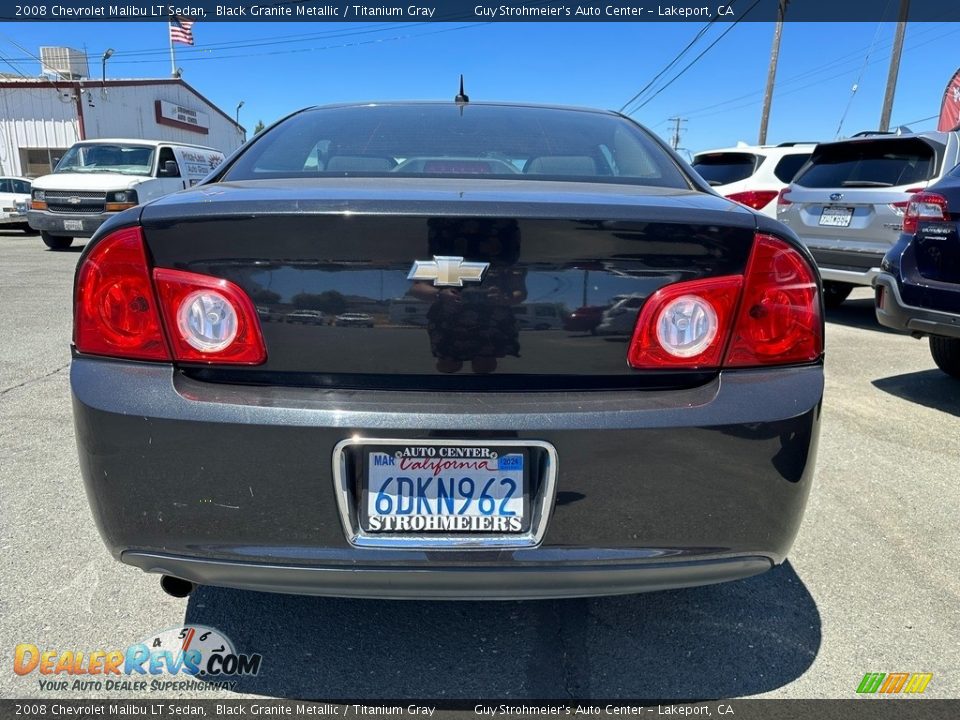 2008 Chevrolet Malibu LT Sedan Black Granite Metallic / Titanium Gray Photo #5