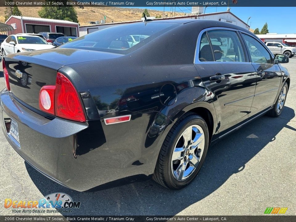 2008 Chevrolet Malibu LT Sedan Black Granite Metallic / Titanium Gray Photo #6