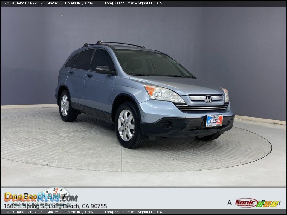 2009 Honda CR-V EX Glacier Blue Metallic / Gray Photo #1