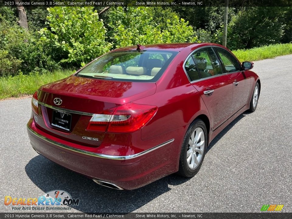 2013 Hyundai Genesis 3.8 Sedan Cabernet Red Pearl / Cashmere Photo #7