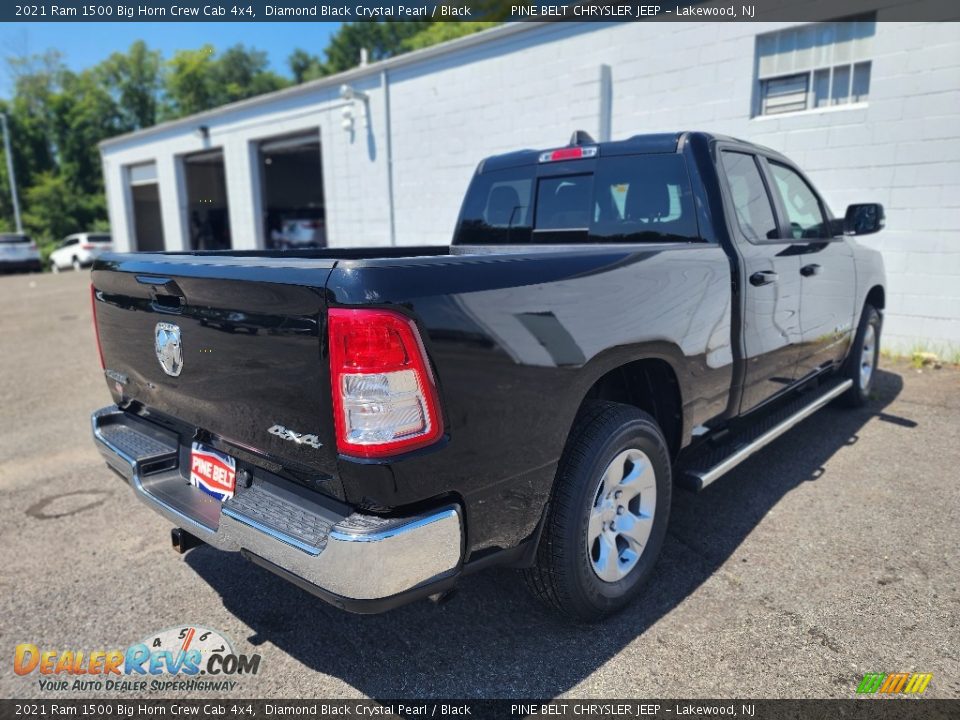 2021 Ram 1500 Big Horn Crew Cab 4x4 Diamond Black Crystal Pearl / Black Photo #3