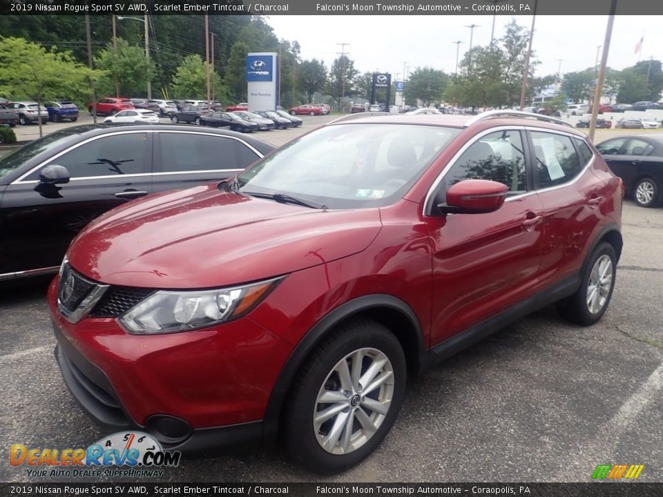 2019 Nissan Rogue Sport SV AWD Scarlet Ember Tintcoat / Charcoal Photo #1