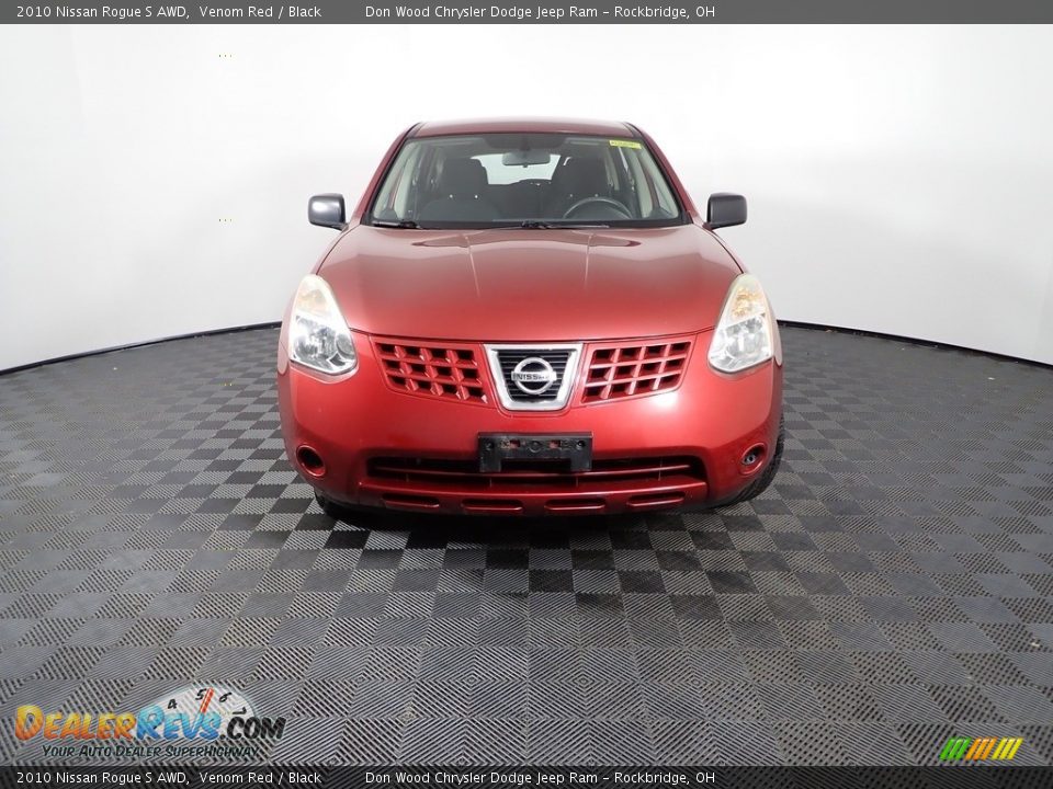 2010 Nissan Rogue S AWD Venom Red / Black Photo #2