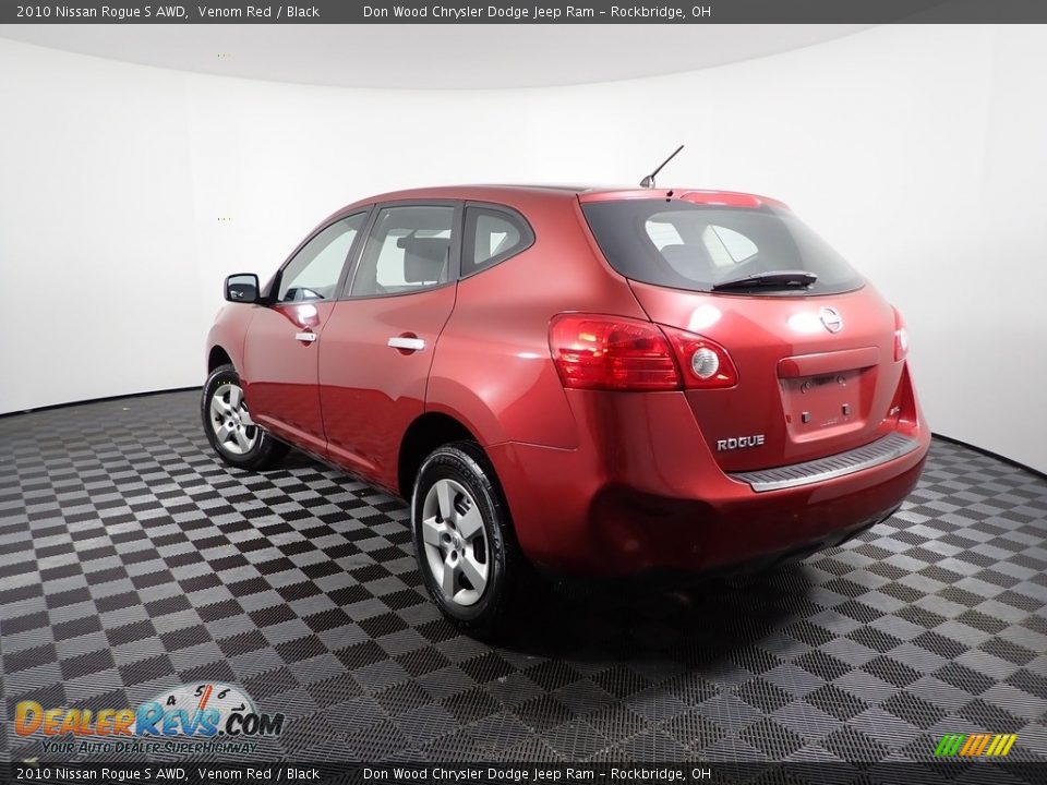 2010 Nissan Rogue S AWD Venom Red / Black Photo #4