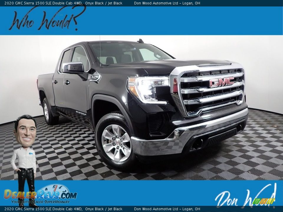 2020 GMC Sierra 1500 SLE Double Cab 4WD Onyx Black / Jet Black Photo #1