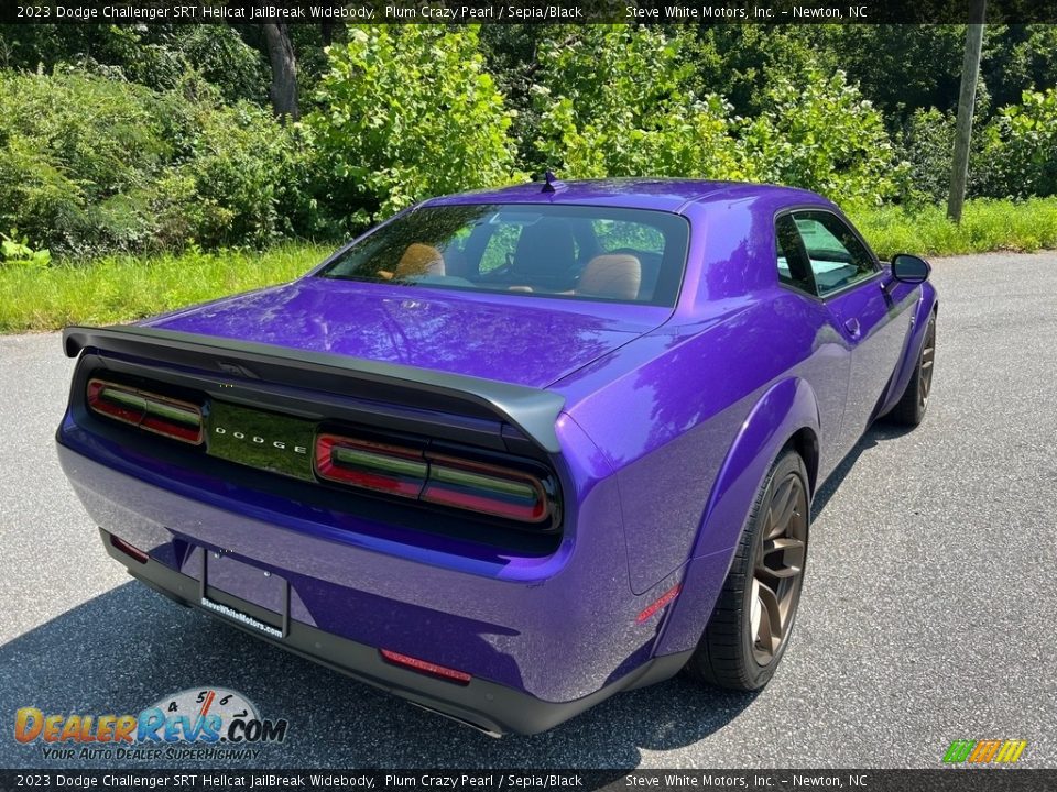 2023 Dodge Challenger SRT Hellcat JailBreak Widebody Plum Crazy Pearl / Sepia/Black Photo #6