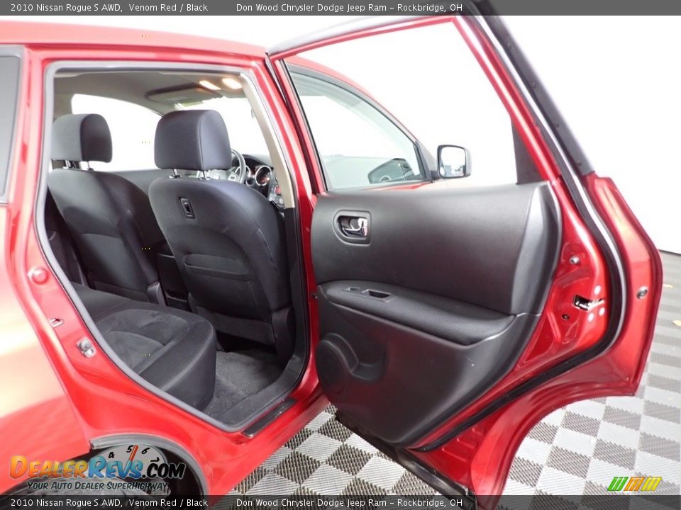 2010 Nissan Rogue S AWD Venom Red / Black Photo #25