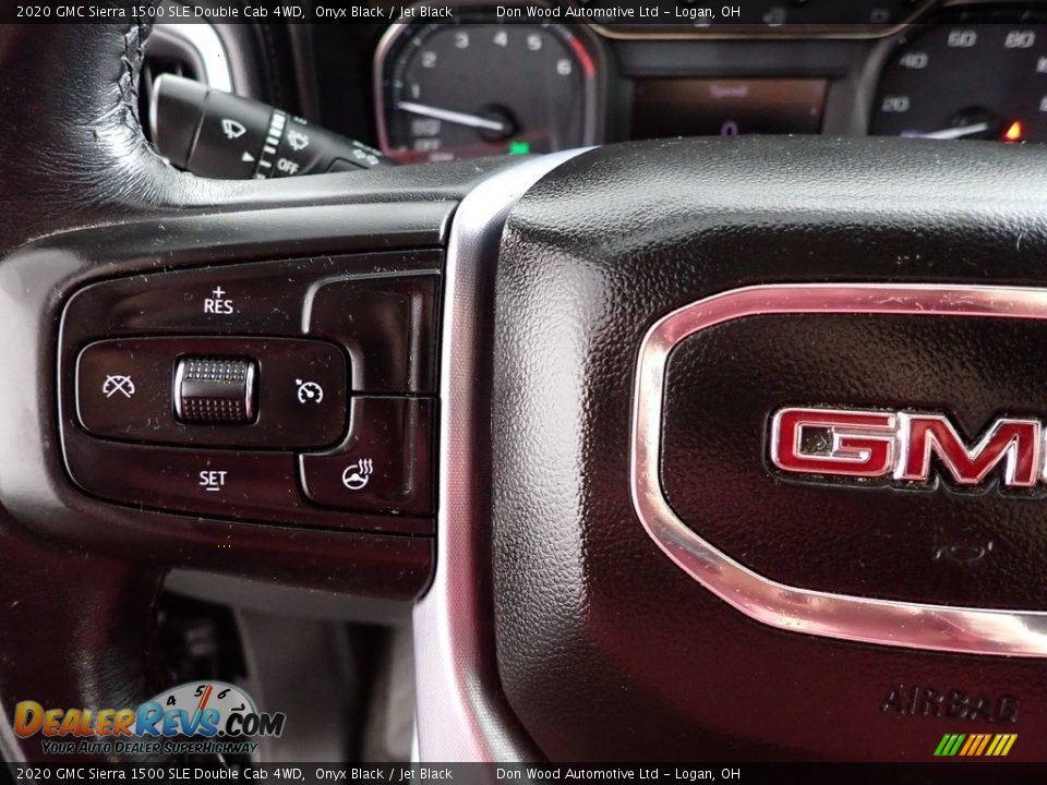 2020 GMC Sierra 1500 SLE Double Cab 4WD Onyx Black / Jet Black Photo #16