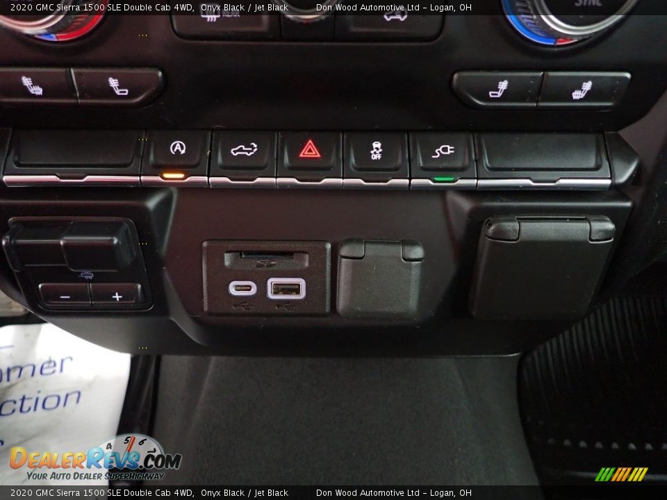 2020 GMC Sierra 1500 SLE Double Cab 4WD Onyx Black / Jet Black Photo #19