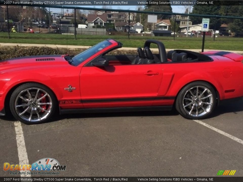 2007 Ford Mustang Shelby GT500 Super Snake Convertible Torch Red / Black/Red Photo #2