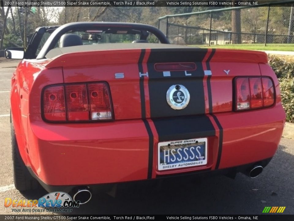 2007 Ford Mustang Shelby GT500 Super Snake Convertible Torch Red / Black/Red Photo #5