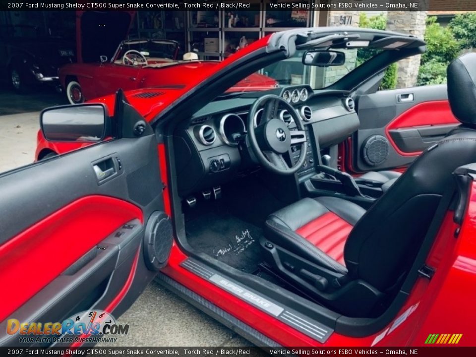 Black/Red Interior - 2007 Ford Mustang Shelby GT500 Super Snake Convertible Photo #6