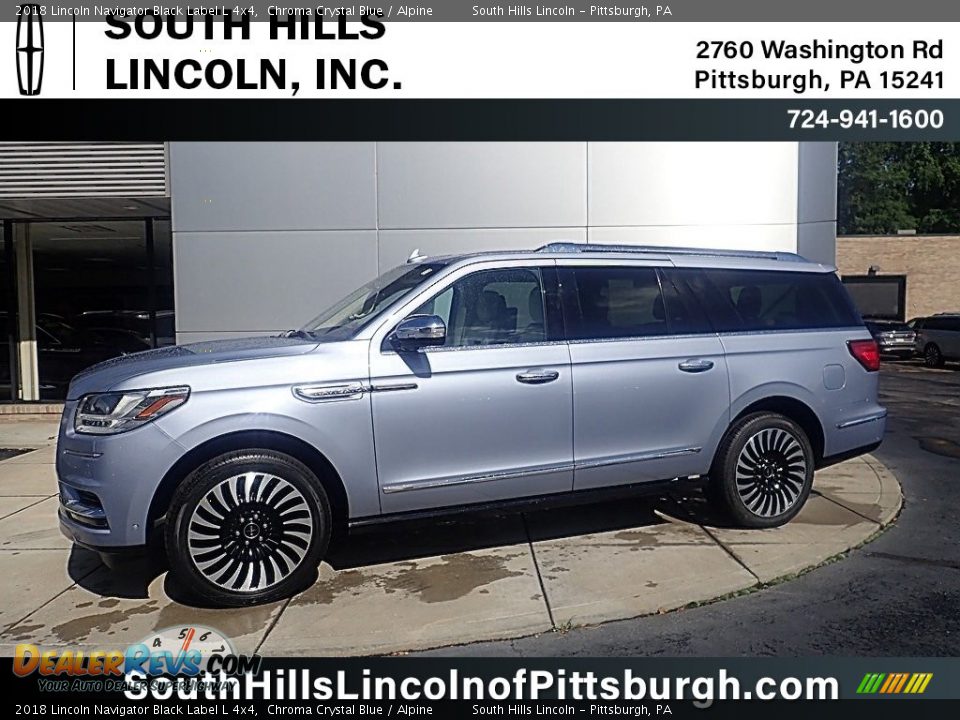 2018 Lincoln Navigator Black Label L 4x4 Chroma Crystal Blue / Alpine Photo #1