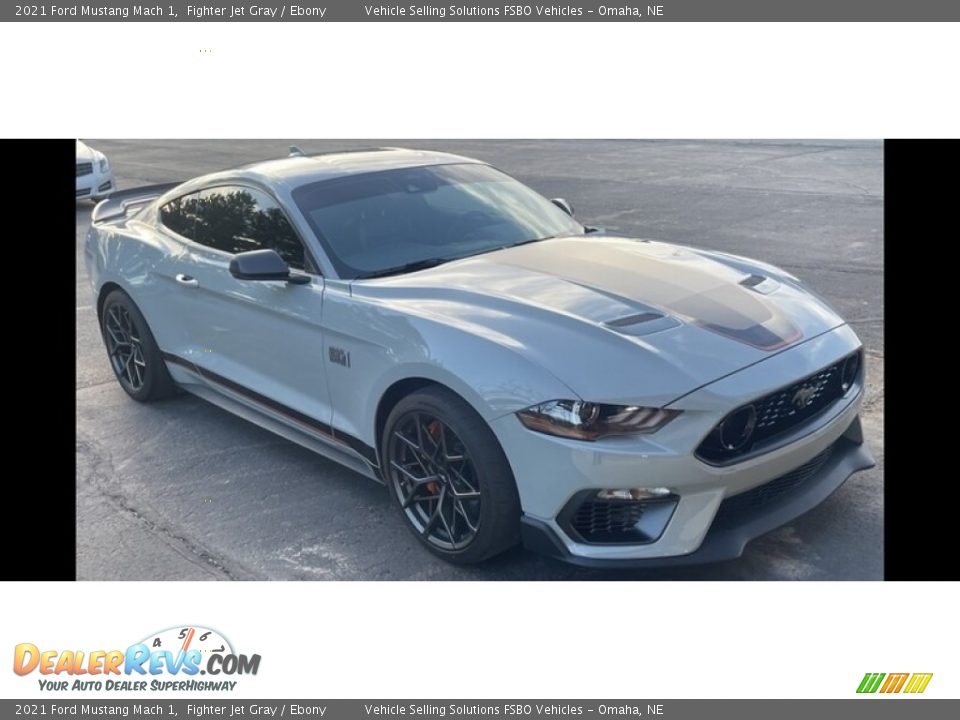 2021 Ford Mustang Mach 1 Fighter Jet Gray / Ebony Photo #2