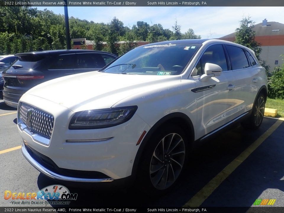 2022 Lincoln Nautilus Reserve AWD Pristine White Metallic Tri-Coat / Ebony Photo #1