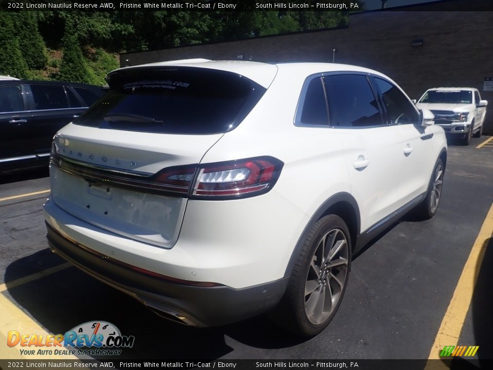 2022 Lincoln Nautilus Reserve AWD Pristine White Metallic Tri-Coat / Ebony Photo #4