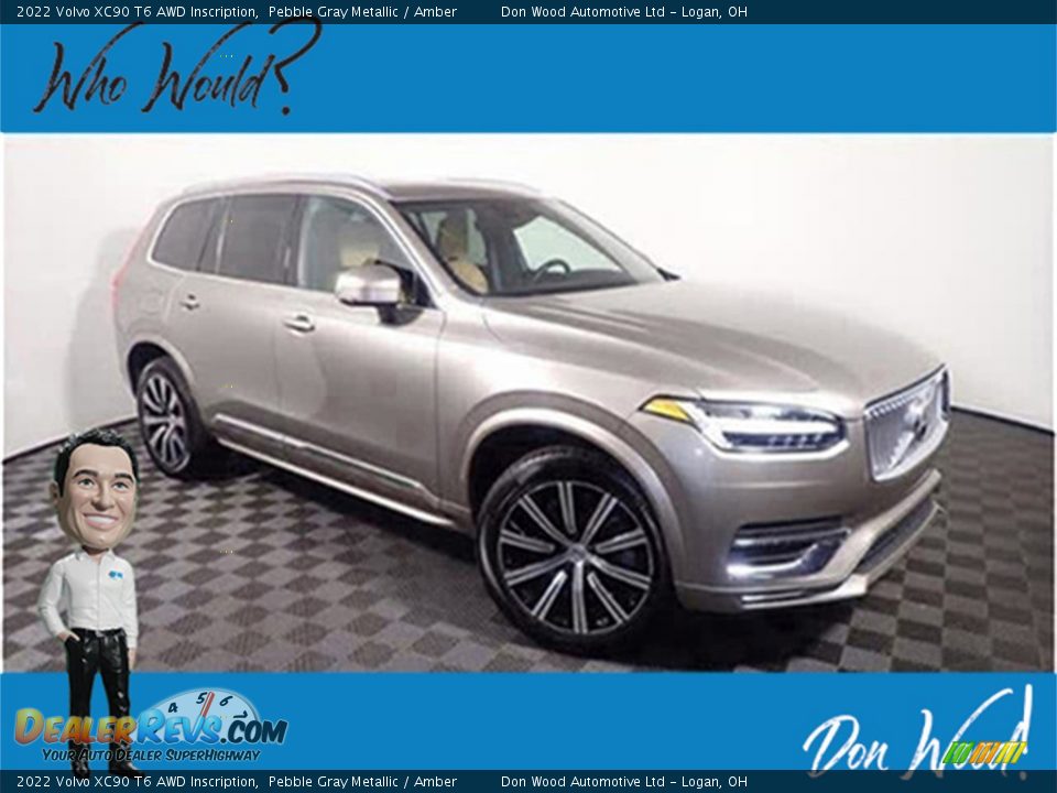 2022 Volvo XC90 T6 AWD Inscription Pebble Gray Metallic / Amber Photo #1