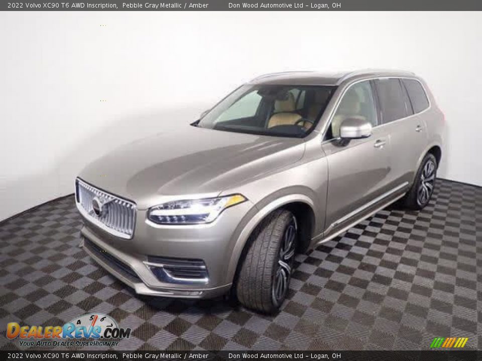 Pebble Gray Metallic 2022 Volvo XC90 T6 AWD Inscription Photo #10