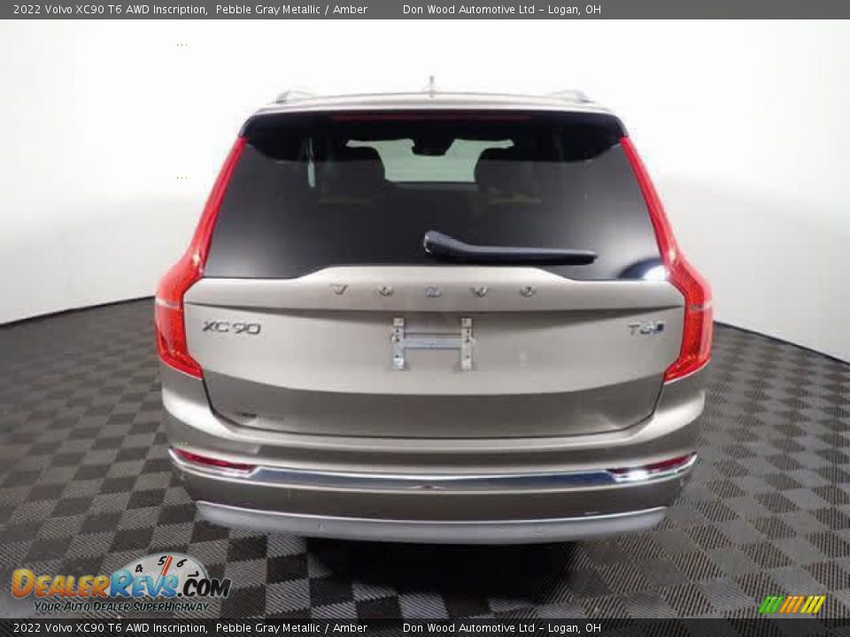 2022 Volvo XC90 T6 AWD Inscription Pebble Gray Metallic / Amber Photo #13