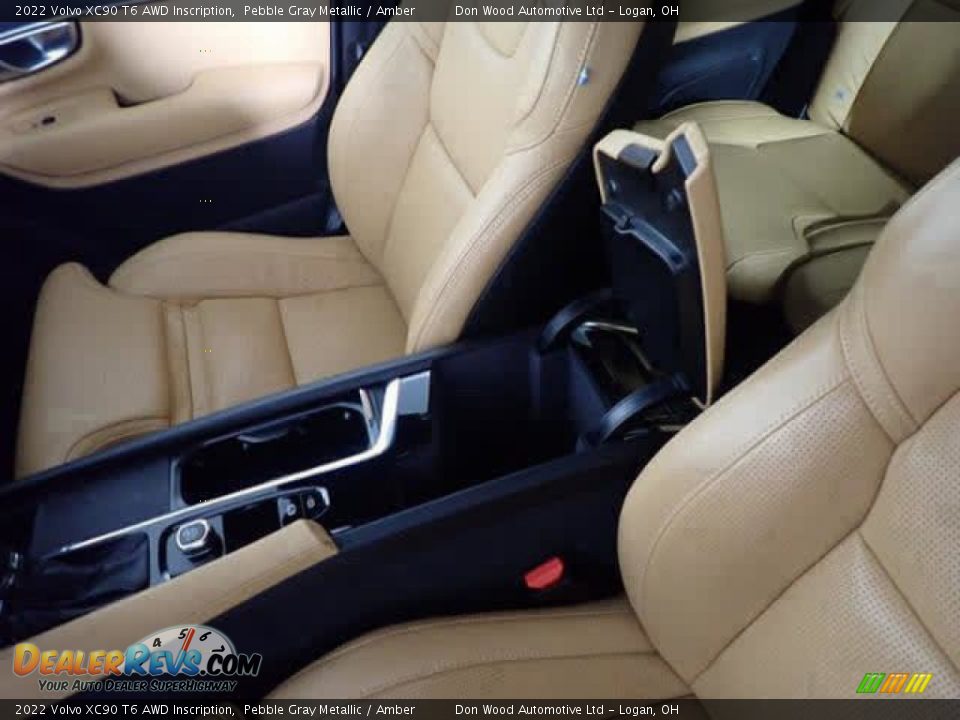 2022 Volvo XC90 T6 AWD Inscription Pebble Gray Metallic / Amber Photo #30