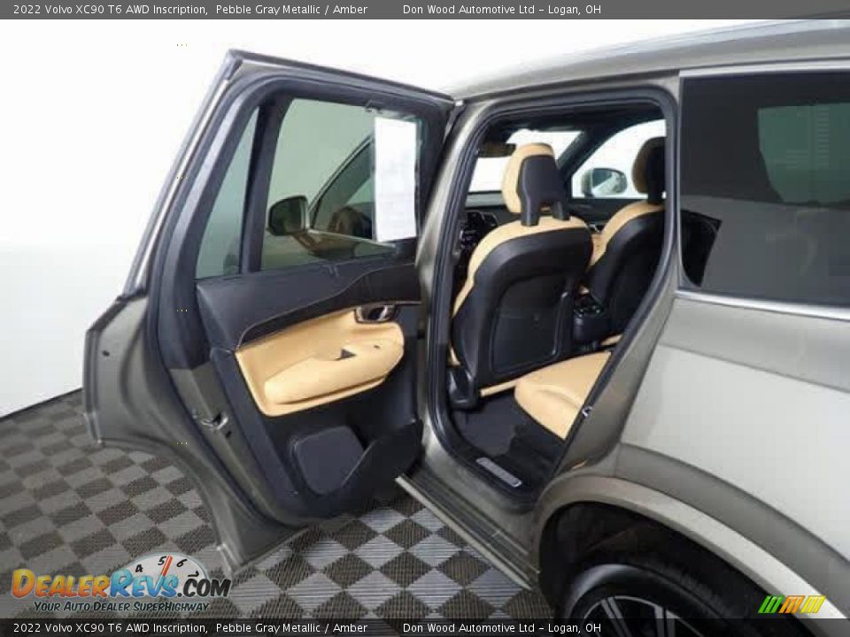 2022 Volvo XC90 T6 AWD Inscription Pebble Gray Metallic / Amber Photo #31