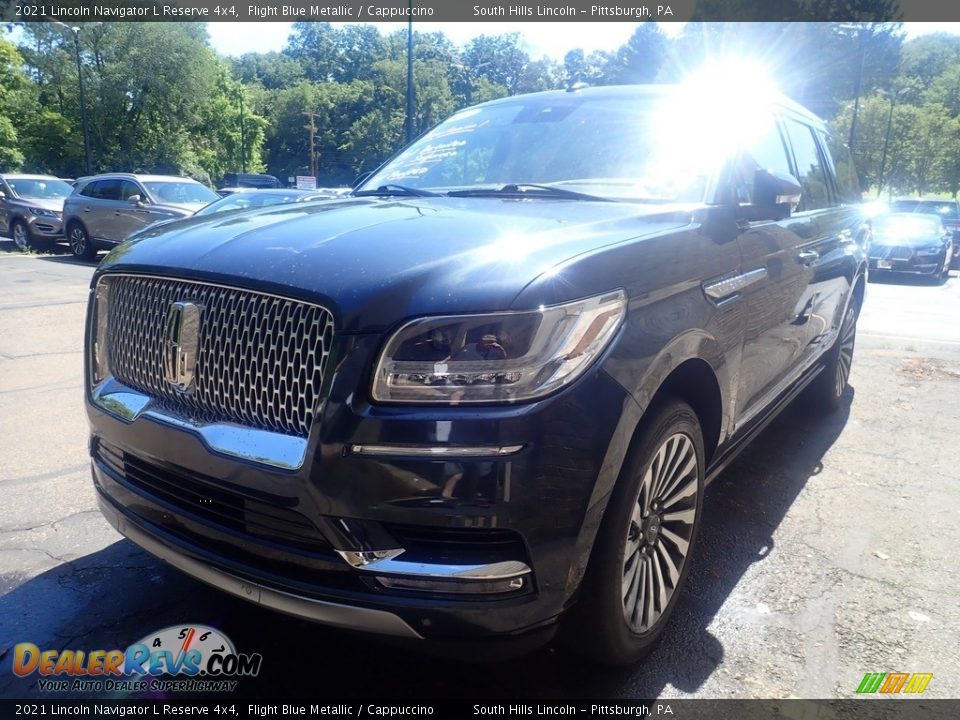 2021 Lincoln Navigator L Reserve 4x4 Flight Blue Metallic / Cappuccino Photo #1