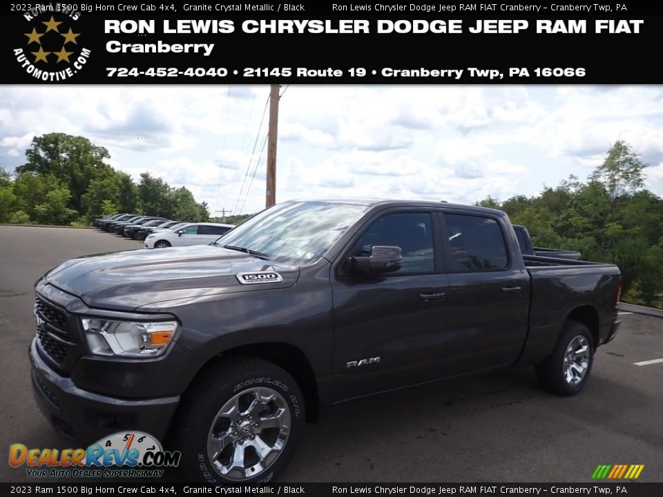 2023 Ram 1500 Big Horn Crew Cab 4x4 Granite Crystal Metallic / Black Photo #1