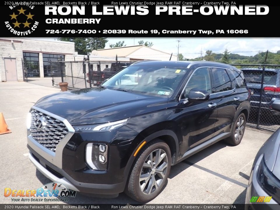 2020 Hyundai Palisade SEL AWD Becketts Black / Black Photo #1