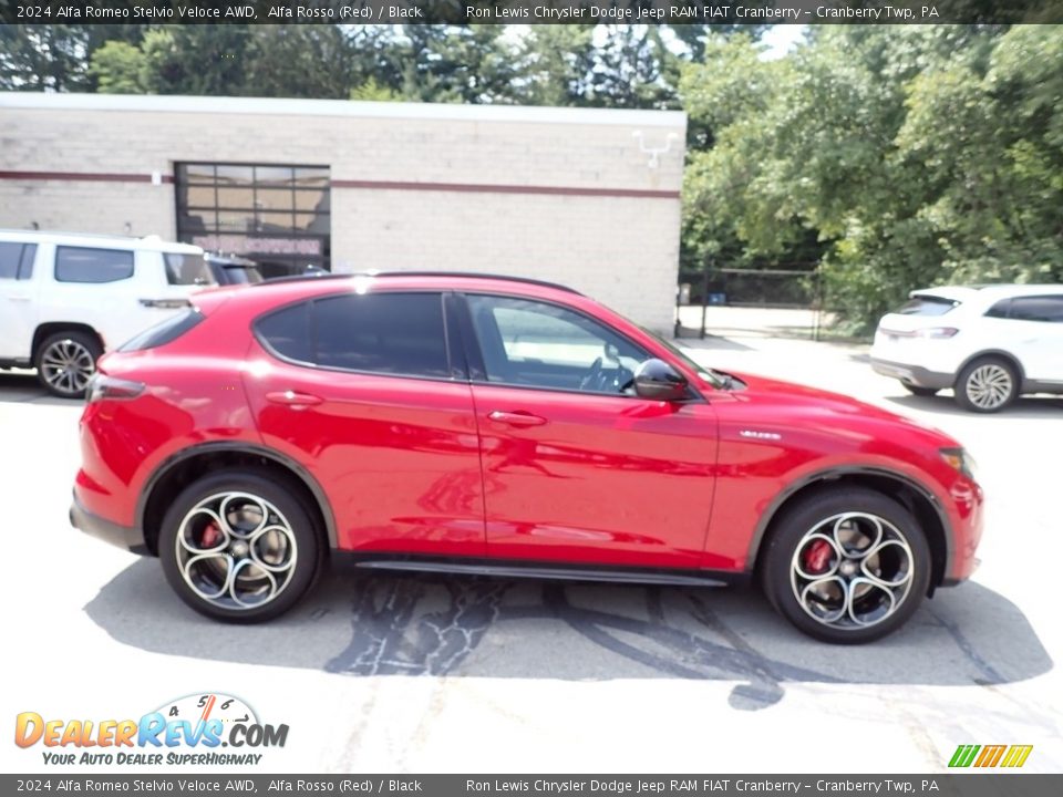 2024 Alfa Romeo Stelvio Veloce AWD Alfa Rosso (Red) / Black Photo #6