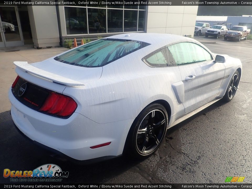 2019 Ford Mustang California Special Fastback Oxford White / Ebony w/Miko Suede and Red Accent Stitching Photo #2