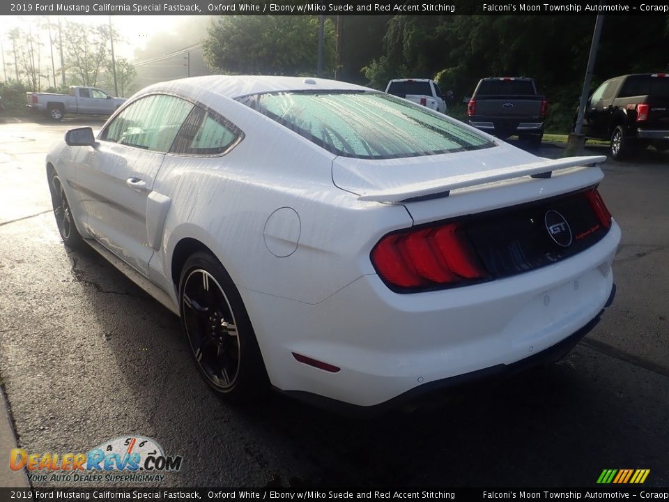 2019 Ford Mustang California Special Fastback Oxford White / Ebony w/Miko Suede and Red Accent Stitching Photo #4