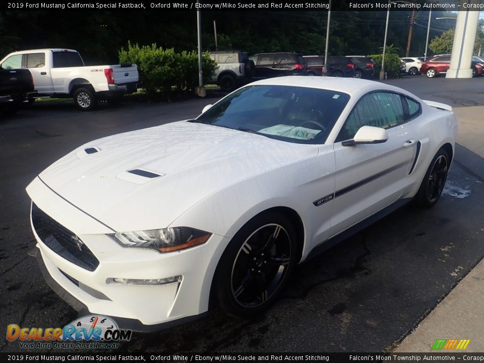 2019 Ford Mustang California Special Fastback Oxford White / Ebony w/Miko Suede and Red Accent Stitching Photo #6