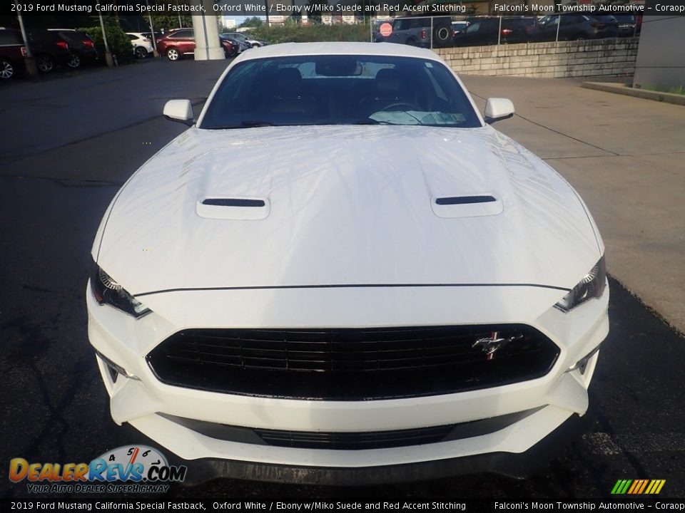 2019 Ford Mustang California Special Fastback Oxford White / Ebony w/Miko Suede and Red Accent Stitching Photo #7