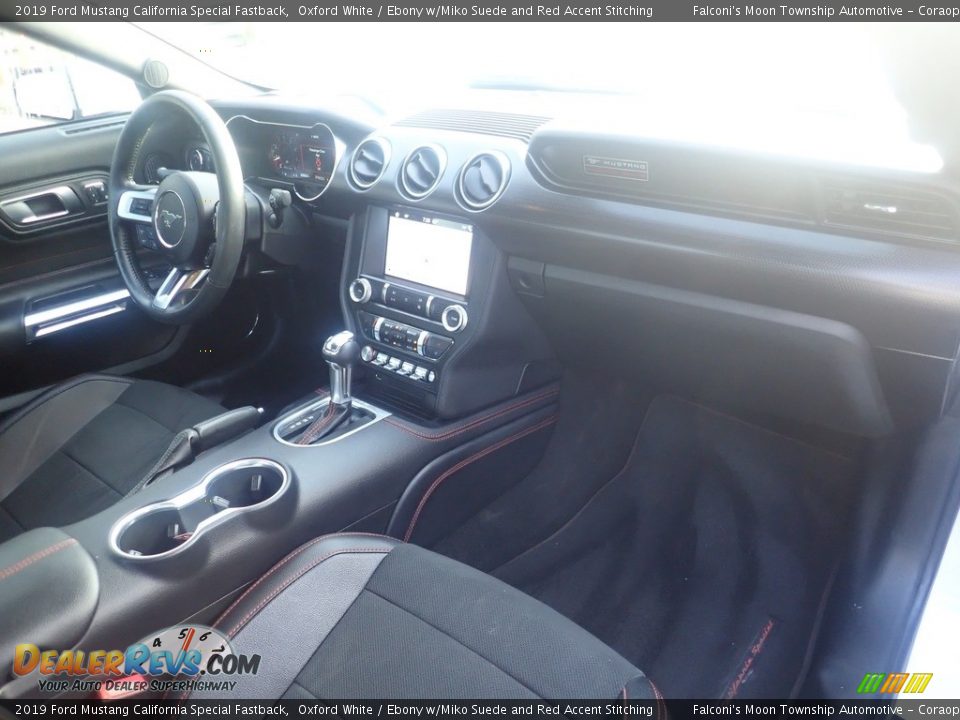 2019 Ford Mustang California Special Fastback Oxford White / Ebony w/Miko Suede and Red Accent Stitching Photo #11