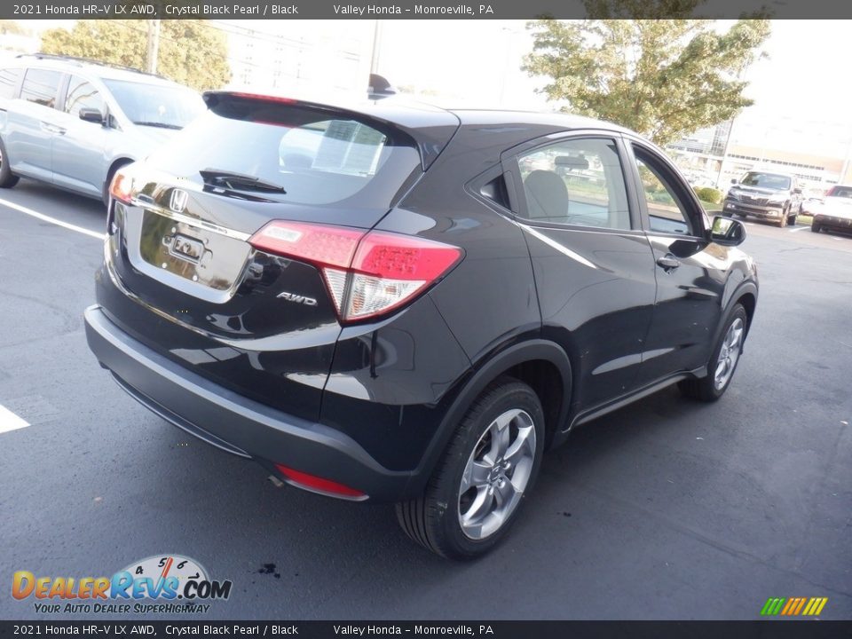 2021 Honda HR-V LX AWD Crystal Black Pearl / Black Photo #6