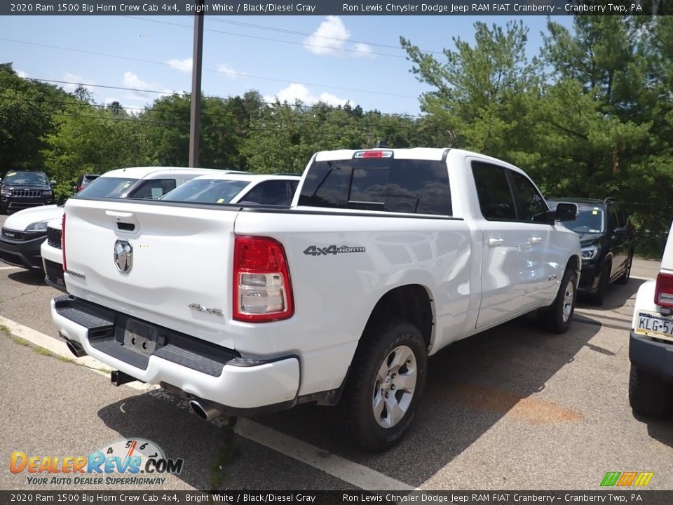 2020 Ram 1500 Big Horn Crew Cab 4x4 Bright White / Black/Diesel Gray Photo #3