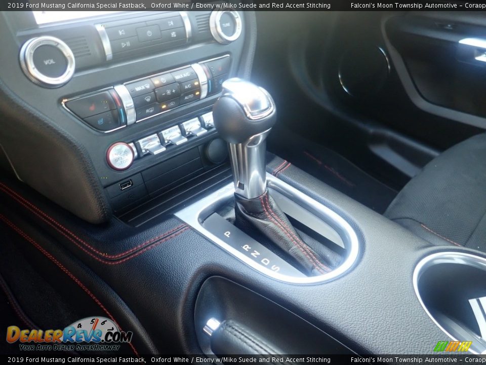 2019 Ford Mustang California Special Fastback Oxford White / Ebony w/Miko Suede and Red Accent Stitching Photo #23
