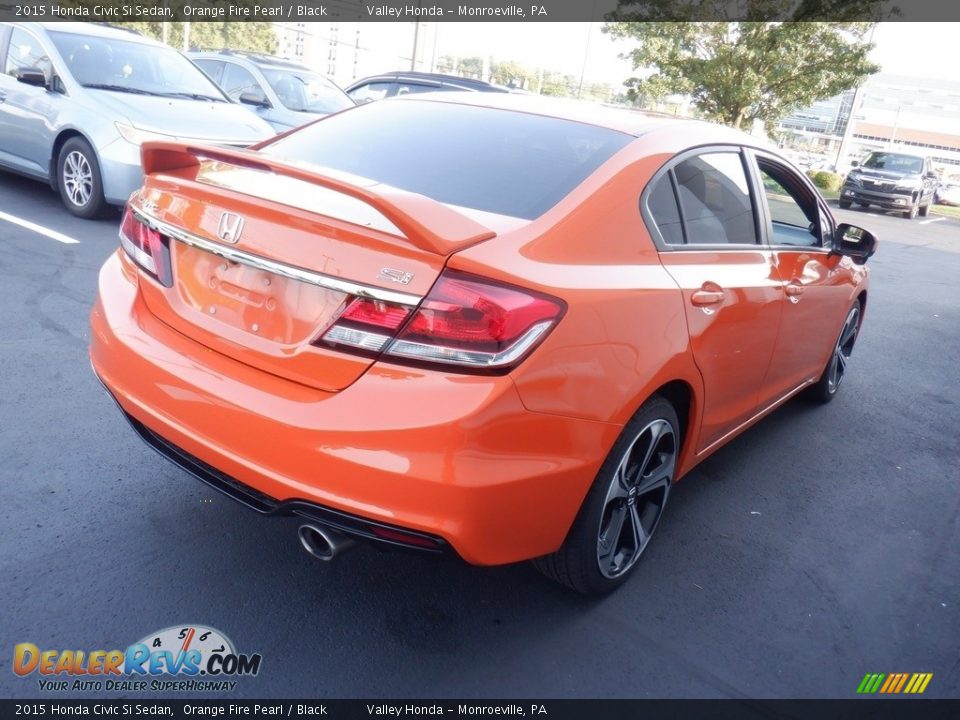 Orange Fire Pearl 2015 Honda Civic Si Sedan Photo #5