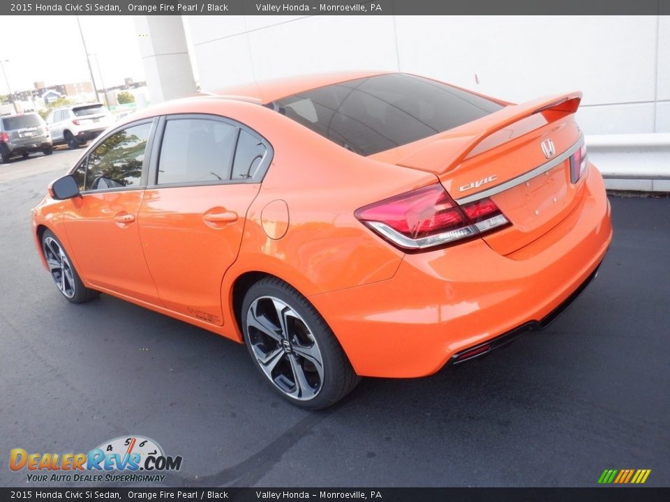 Orange Fire Pearl 2015 Honda Civic Si Sedan Photo #7