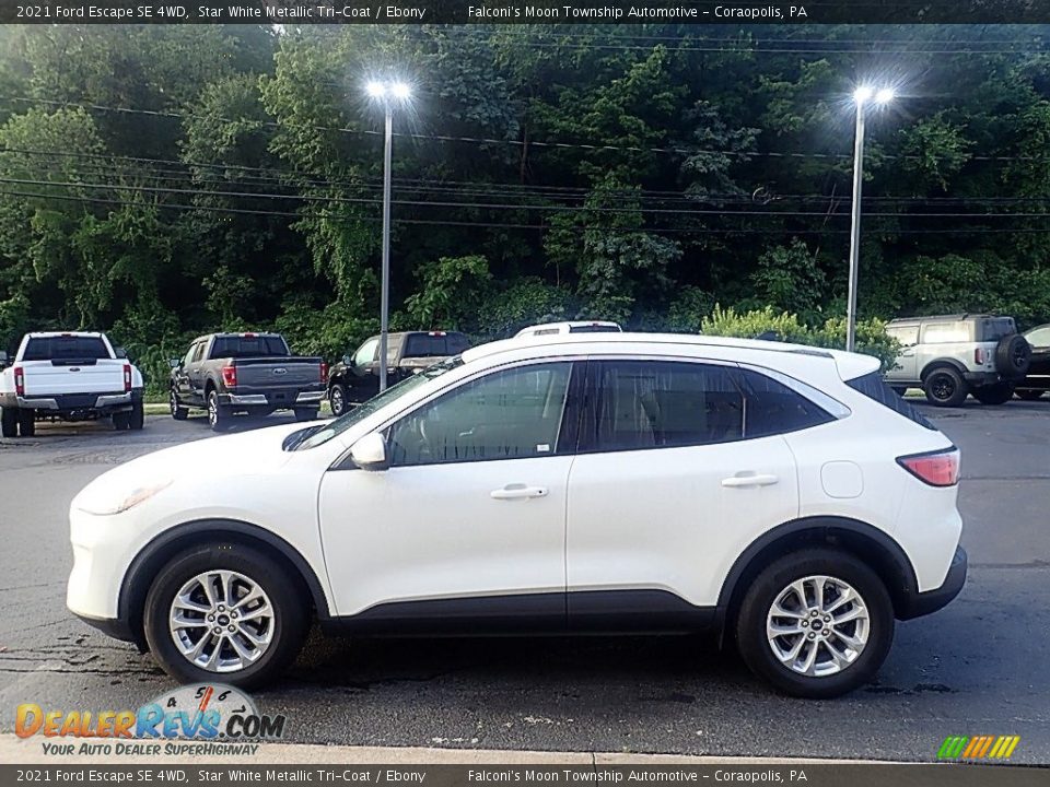 2021 Ford Escape SE 4WD Star White Metallic Tri-Coat / Ebony Photo #6