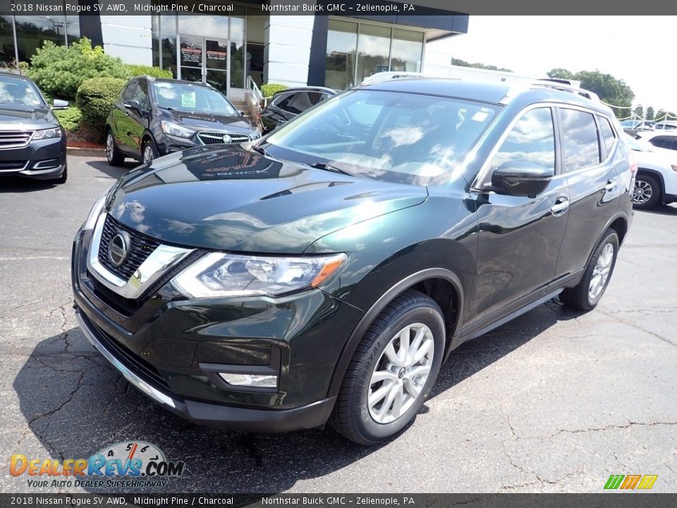 Midnight Pine 2018 Nissan Rogue SV AWD Photo #12