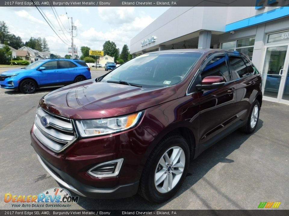 2017 Ford Edge SEL AWD Burgundy Velvet Metallic / Ebony Photo #2