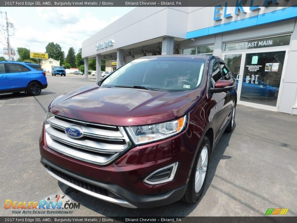 2017 Ford Edge SEL AWD Burgundy Velvet Metallic / Ebony Photo #3