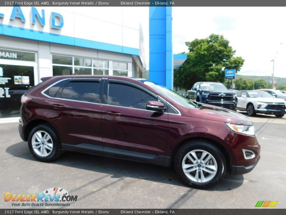 2017 Ford Edge SEL AWD Burgundy Velvet Metallic / Ebony Photo #7